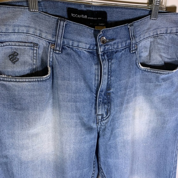 Y2K rocawear R logo light wash jeans - Picture 2 of 15